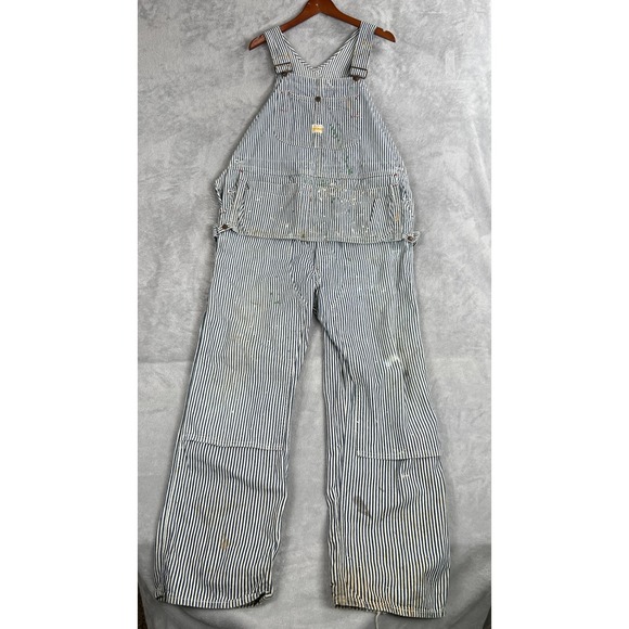 Penney's Pay-Day Other - Vintage Penneys Pay Day Hickory Stripe Bib Overalls Sanforized Union Made XL 50s